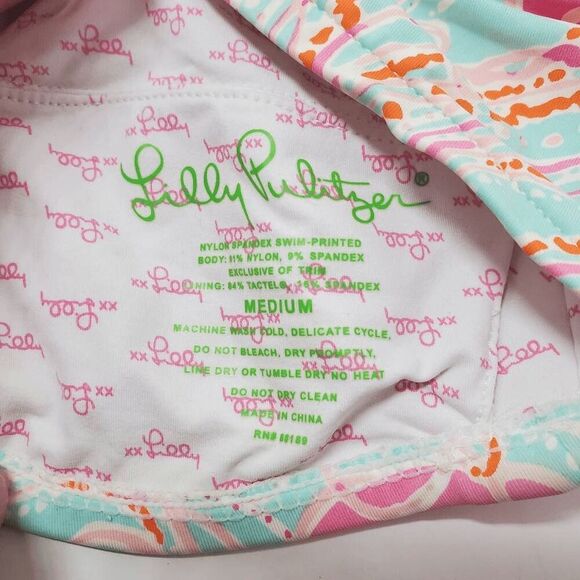 Lilly Pulitzer Women's Removable Adjustable Straps Jellies Be Jammin Swim Top M - Picture 6 of 7